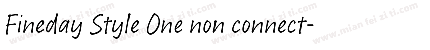 Fineday Style One non connect字体转换